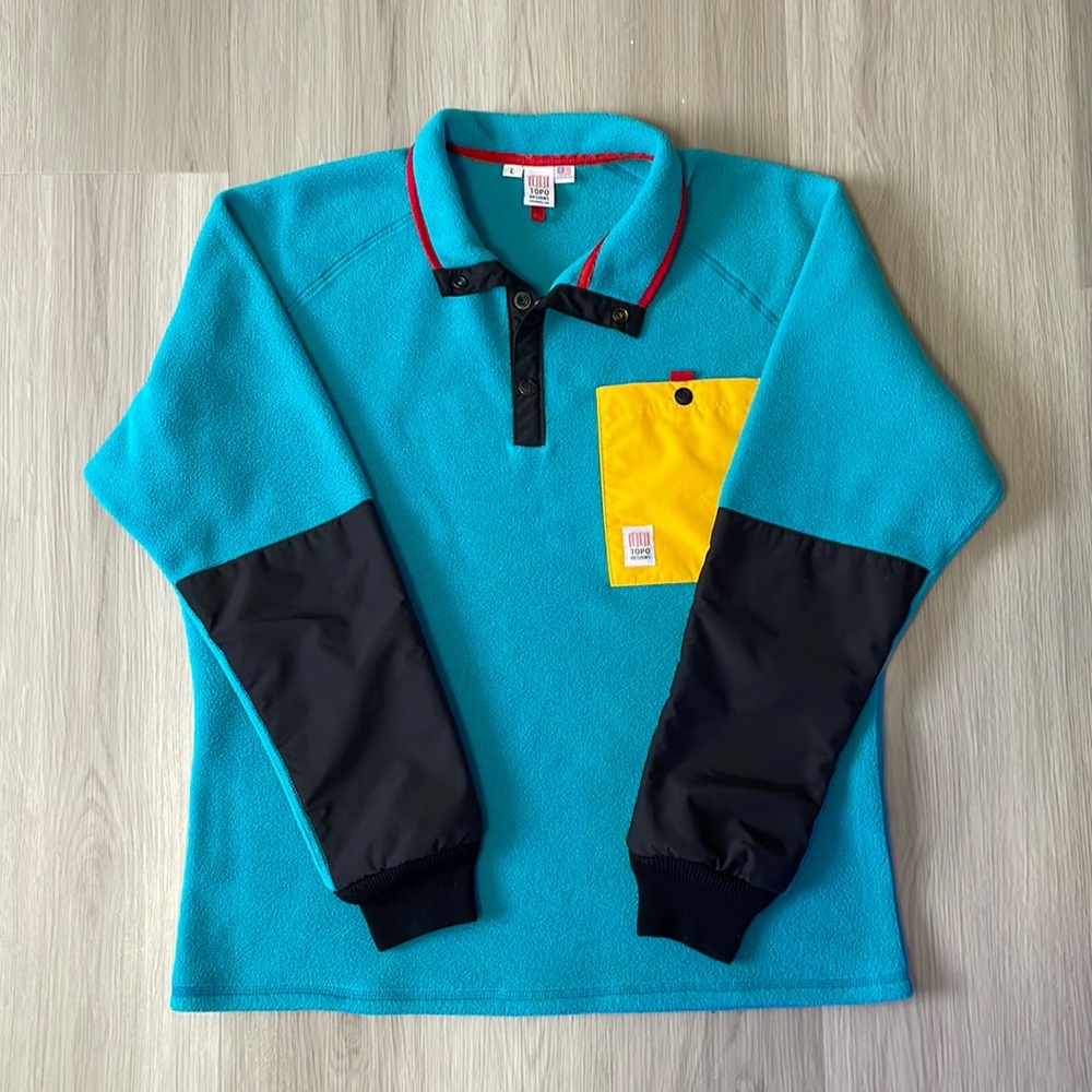 Topo Designs Fleece Jacket - Turquoise (L)